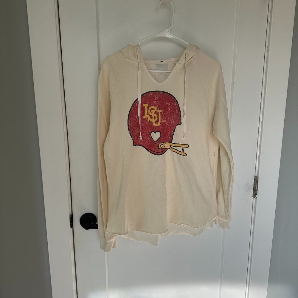 Iowa State Football Hoodie Cream Medium